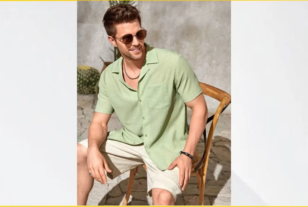 Linen Shirt with Chino Shorts Combo